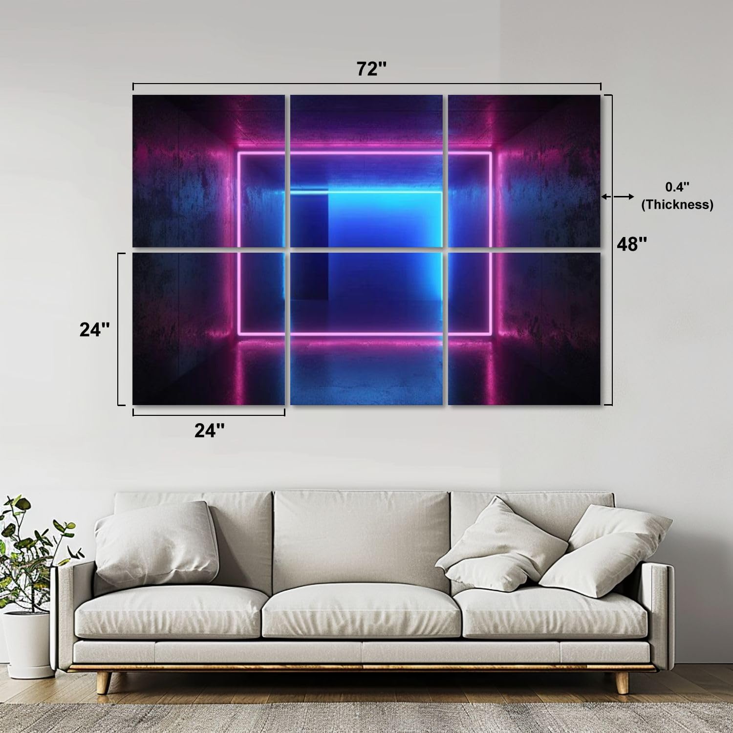 Amazon.com: Art Acoustic Panels Self Adhesive 3d render neon